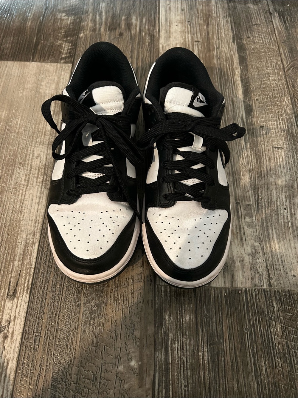 Nike Black and White Low Top Dunks